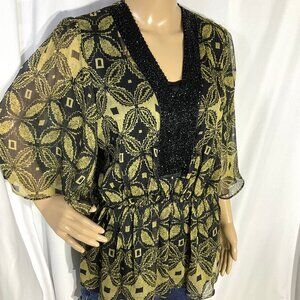 American Glamour Badgley Mischka Sz M Blouse
